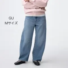 GU バレルレッグジーンズB+EC(丈短め68.0cm) Mサイズ　ブルー