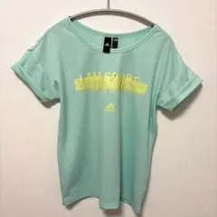adidas アディダス Tシャツ ライトグリーン　スポーツウェア