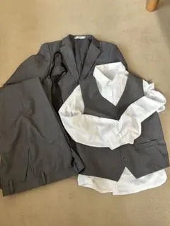 フォーマルスーツ 8-12歳 グレー　スーツセット 5点