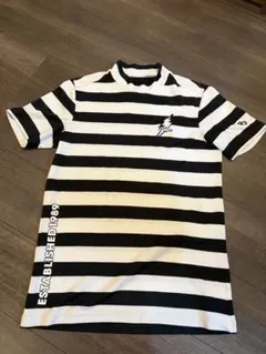 パーリーゲイツ　ストライプモックネックゴルフシャツ