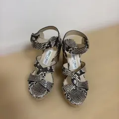 JIMMY CHOO パイソン柄 ウェッジソール サンダルのサムネイル