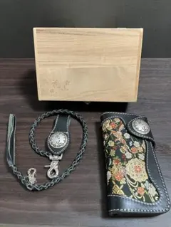未使用品】花山デグナー KAZAN 金魚 ロングウォレット、ロープ、箱