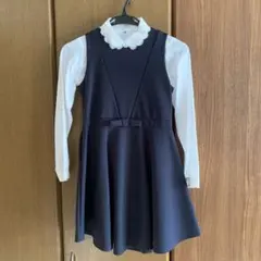 140 セレモニーワンピース、ブラウスセット　ネイビー