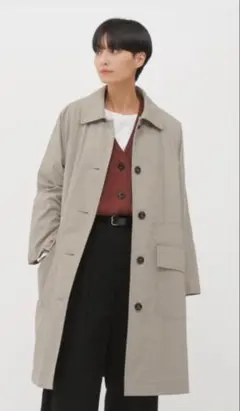 美品！！MHL. ベージュ ステンカラーコート