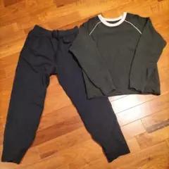 ユニクロ　ウルトラストレッチスウェットセット　ダークグリーン＆ネイビー