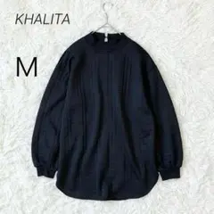 KHALITA スウェット チュニック チェック柄 体型カバー ゆったりサイズ