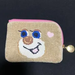 LOVEARY BY FEILER 刺繍ポーチ ベージュ　ドアップテディ