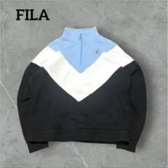 FILA フィラ　ハーフジップ　スウェット　トレーナー　アメカジ　古着のサムネイル