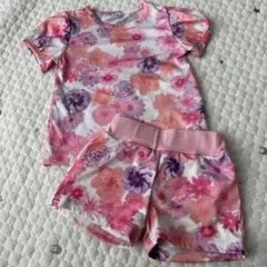 花柄Tシャツとショートパンツセット 80