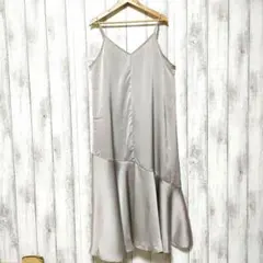 GRL グレイル (F)　アシンメトリー サテン キャミワンピース