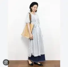 e hyphen world gallery PEACE ストライプワンピースのサムネイル