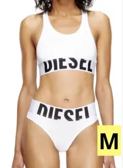 ディーゼル DIESEL ブラ Tバック Mセットアップ ホワイト 上下セット