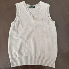EAST BOY ベージュ Vネック ノースリーブ スクールベスト