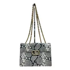 TORY BURCH トリーバーチ チェーンショルダー パイソン グレー