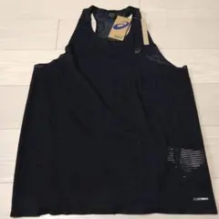 アシックス　シングレット METATUN 黒 海外サイズM L