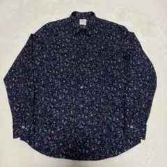 極美品　ポールスミス　花柄　長袖　シャツ　ネイビー　総柄　日本製　Lサイズのサムネイル