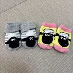 ひつじのショーン　ベビー靴下 2足セット　7〜9cm