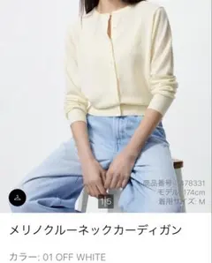 UNIQLO ウールニットセーター M オフホワイト