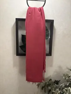 ストール　ピンク フリンジ付き