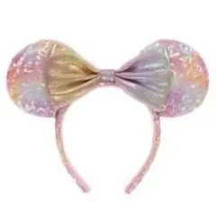 ミッキー耳風グリッターカチューシャ