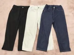 GUの七分丈パンツ150　３枚セットのサムネイル