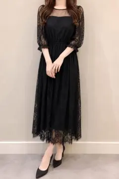 heather パーティードレス ブラックのサムネイル