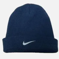 ヨ*コ様 Nike 90s 銀タグ　スウォッシュ　刺繍　ネイビー ニット帽　ビー