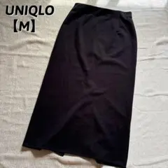 UNIQLO ストレッチダブルフェイスナロースカート　ブラック　【M】