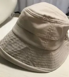 パケットハット麻混　新品　レディース