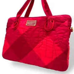 マークバイマークジェイコブス ハンドバッグ PCケース ナイロン ピンク ロゴ