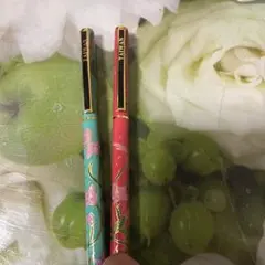 ポール&ジョー ミントグリーン 花柄 ボールペン　台湾七宝焼き花柄 伝統工芸品のサムネイル