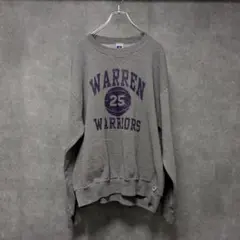 【メキシコ製】90s-00s ラッセル 前V カレッジスウェット L グレー