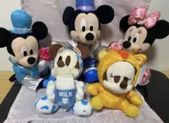 【お得5点まとめ売り】ディズニー ぬいぐるみ ミッキー ミニー 希少 レトロ