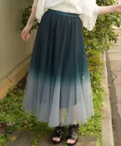 axer femme☆チュールラメスカート☆ブルーグリーンのサムネイル