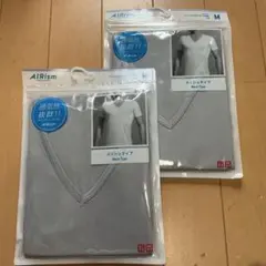【新品】2枚セット AIRism　エアリズム メッシュ Vネック T