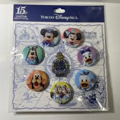 缶バッジ＆ピンバッジセット　ディズニーシー15周年