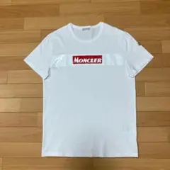 極美品〕モンクレール 文字ロゴ ホワイト Tシャツ 国内正規品 5S169