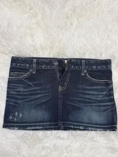【美品】MOUSSY VINTAGE ダークデニム タイトスカート　24サイズ