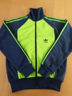 【希少・美品】adidas ネイビー/ライムグリーン ジャージ