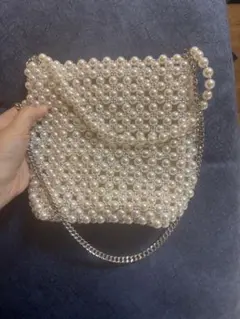 ZARA パール装飾 ショルダーバッグ