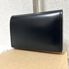 【極美品✨コードバン/光沢】ココマイスター　名刺入れ　ブラック　レザー　男女兼用