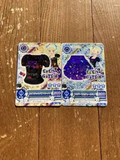 アイカツカード　藤堂ユリカ　ロリブラックバフTシャツコーデ　ロリゴシック