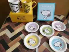 スヌーピー　マグカップ2p＆小皿5pセット