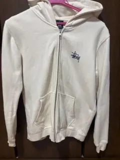 STUSSY ジップアップパーカー アイボリー