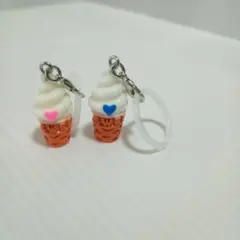 目印チャーム アンブレラマーカー 二個セット アイスクリームコーン