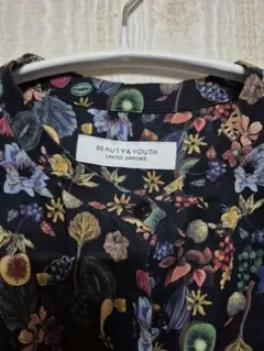 リバティプリント 七部袖ワンピース ユナイテッドアローズ　ビューティー＆ユース