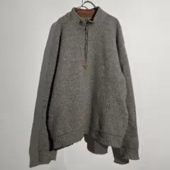 90s early winters ウールニット　プルオーバー　ハーフジップ　L