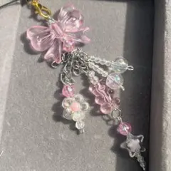 ビーズキーホルダー ピンク　y2k コレクトブック