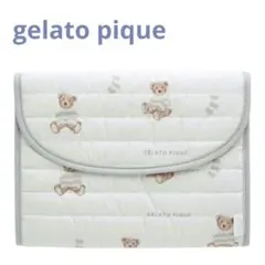 ジェラートピケ gelato pique ボーダーベア柄 母子手帳ケース L