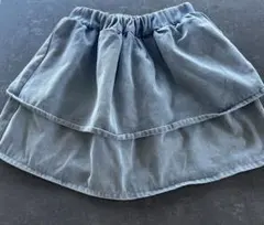 デニム　ミニスカート　フリルのサムネイル